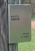 Plaque Moses Singer
