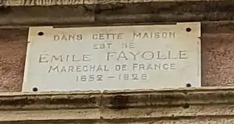 Plaque sur la Maison nataleau Puy-en-Velay