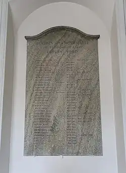 Membres de la municipalité à partir de 1860.