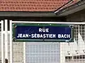 Plaque de rue de la rue Jean-Sébastien-Bach.