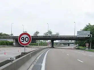 90 km/h sur la traversée urbaine de Reims, Marne.
