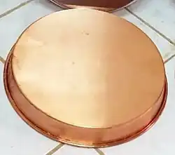 Plateau en cuivre pour cuisson de filaments de ktayef