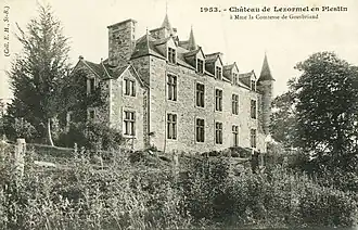 Le château de Lézormel au début du XXe&nbsp;siècle.