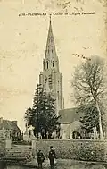 Église Saint-Pierre : le clocher (vers 1910).