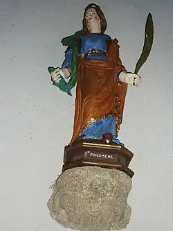 Statue de sainte Philomène.