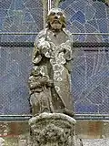 L'église Notre-Dame du Grouanec : statue extérieure.