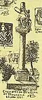 Henri Frotier de La Messelière : croix près de Bruliec (dessin).