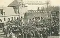 La réélection de Louis Armez. Manifestation du Bourg-Blanc (25 avril 1910). Arrivée des premières délégations.