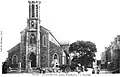 L'église paroissiale Saint-Pierre au début du XXe siècle (carte postale Émile Hamonic).