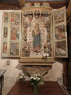 Chapelle Notre-Dame-de-Berven : le retable de l'Arbre de Jessé.