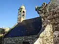 La chapelle Saint-Démet, vue partielle (clocheton et gargouille).
