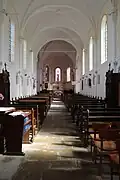 glise Saint-Gentien : vue intérieure d'ensemble.
