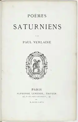 Image illustrative de l’article Poèmes saturniens