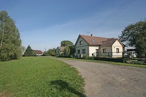 Maisons à Poběžovice u Přelouče.