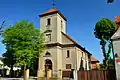 Photographie de l'église du saint Esprit à Pobiedziska.