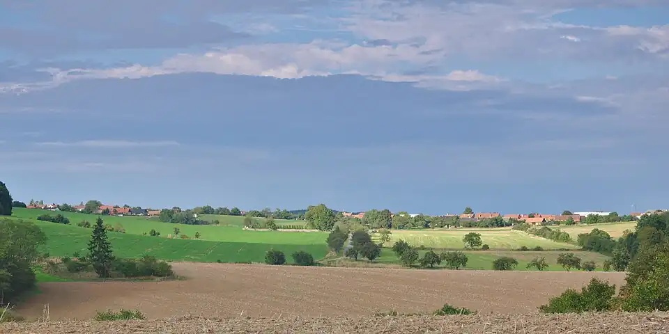 Vue du village depuis le sud.