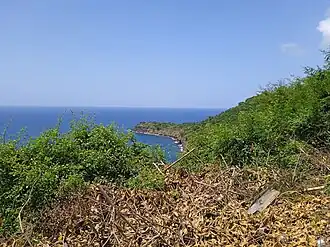 La pointe à Lézard vue de la pointe Marsolle en octobre 2023.
