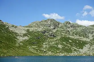 La pointe Sud depuis le lac Jovet Inférieur au sud-est.