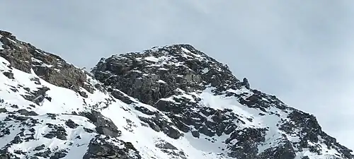 Vue de la pointe depuis la gare d'arrivée du télésiège du Bouchet.