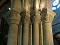 Nef, 6e&nbsp;pilier du nord, chapiteaux côté nord-ouest.
