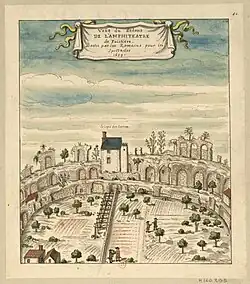 Aquarelle Louis Boudan, 1699.