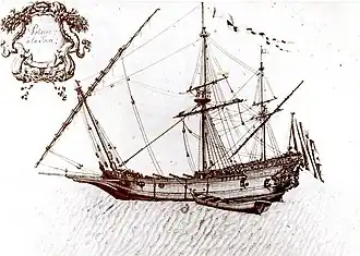 Polacre (Jean Joule, 1679) : voiles latines et carrées