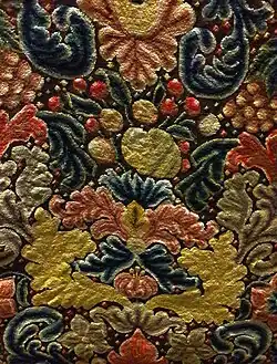 Détail de tenture avec portrait d'homme, Atelier polonais