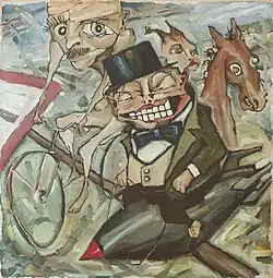 Peeter Allik (né en 1966), Économie politique, 1988. Toile, huile.