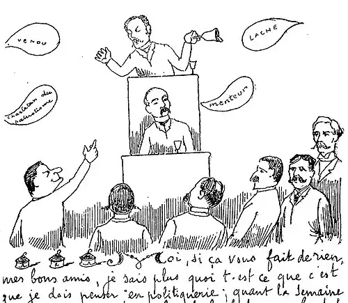 Caricature publiée dans La Lanterne de Boquillon.