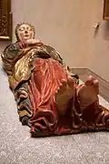 La Dormition de la Vierge, bois polychrome du XVIe&nbsp;siècle, Espagne, école de Burgos, musée des beaux-arts de Lyon.