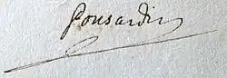 signature de Nicolas Ponsardin
