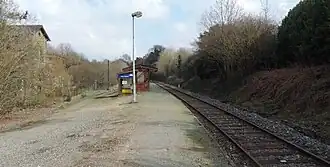 La halte ferroviaire de Pont-Melvez.