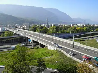 Le pont de Catane en 2007 (depuis Grenoble vers Seyssinet).