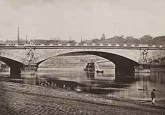 L'ancien pont, en 1883.