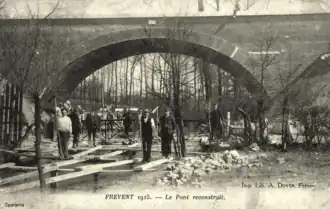 Le pont reconstruit définitivement, en novembre 1915.