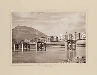 Le premier viaduc de Culoz, en 1883.