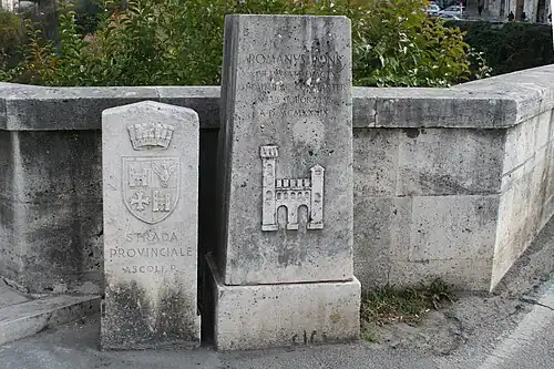 Un jalon du pont romain.