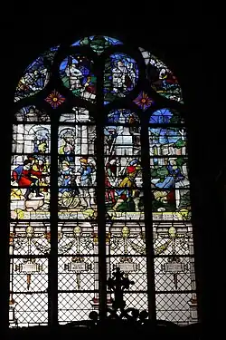 Martyre de sainte Barbe, XVIe&nbsp;siècle, cathédrale Saint-Maclou de Pontoise.