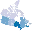Densité de population par province en 2021.