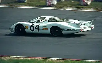 Une Porsche 908 Langheck en démonstration au Nürburgring en 1981