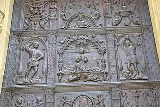 Lapidation d'Étienne, vantail occidental.