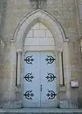 Portail de l'église de l'Annonciation de La Burbanche.