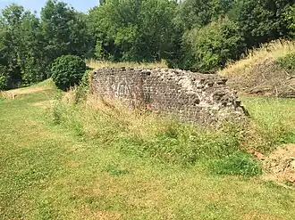 Restant d'une traverse sur chemin couvert