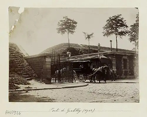 Porte de Gentilly en 1902 (photographie d'Emmanuel Pottier).