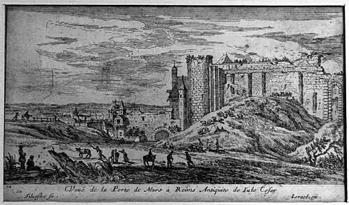 Porte de Mars à Reims, gravure du XVIIe siècle2