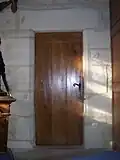 Porte menant à l'escalier à vis du logis d'Amblie « vue de la chambre »