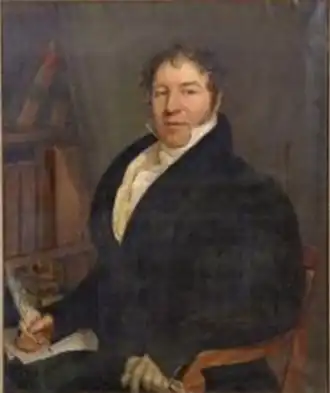 Portrait d'un écrivain à sa table de travail (1824), huile sur toile, 85&nbsp;×&nbsp;70&nbsp;cm, localisation inconnue.