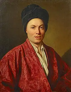 Portrait d'un artiste (Giovan Battista Della Valle ?) en costume oriental, vers 1740, Coll. privée, Berlin