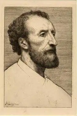 Portrait de Jules Dalou, 2e&nbsp;planche, eau forte.