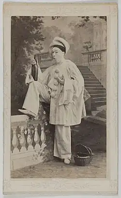 Portrait de Legrand Paul, pantomime, photographie.